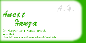 anett hamza business card